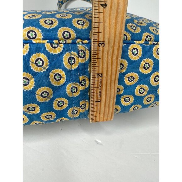 Vera Bradley Tall Tote Bag Riviera Blue Retired Pattern Quilted Cotton Cottage - Picture 7 of 14